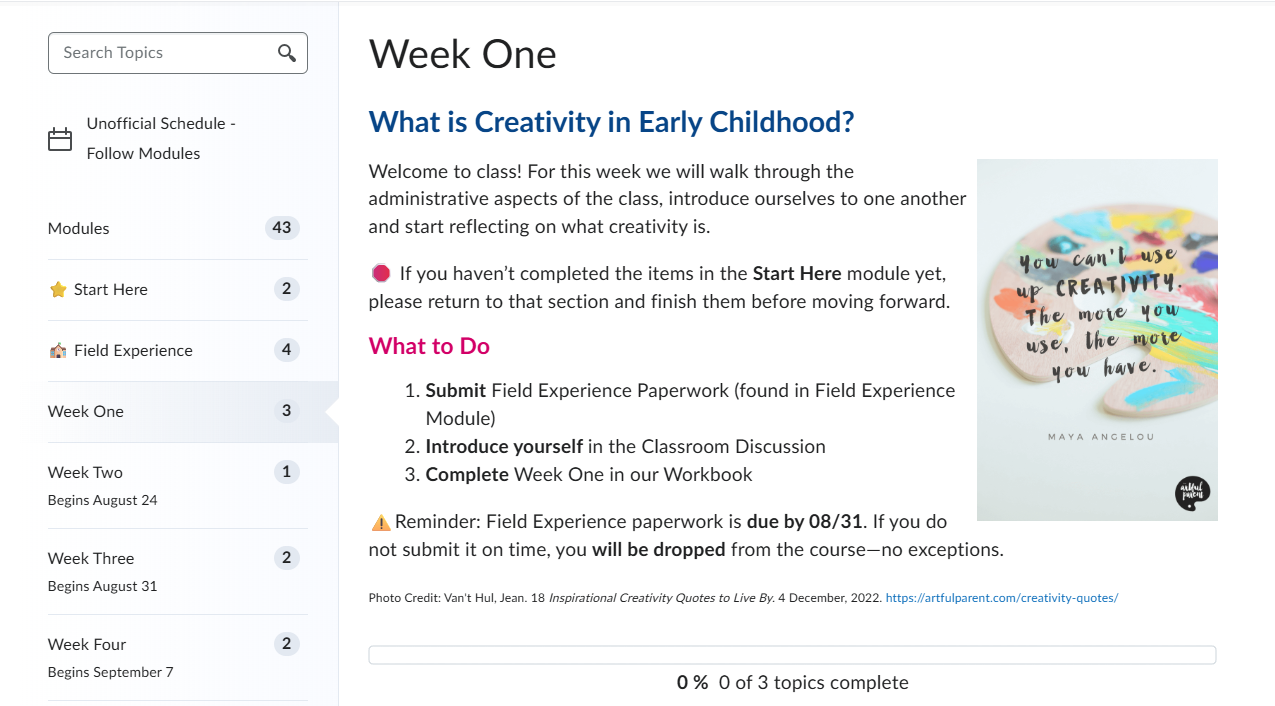 Week One Module Introduction