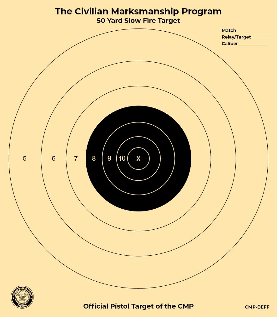 50 Yard Slow Fire Pistol Target (200/pk)