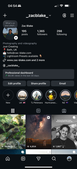 Instagram — before