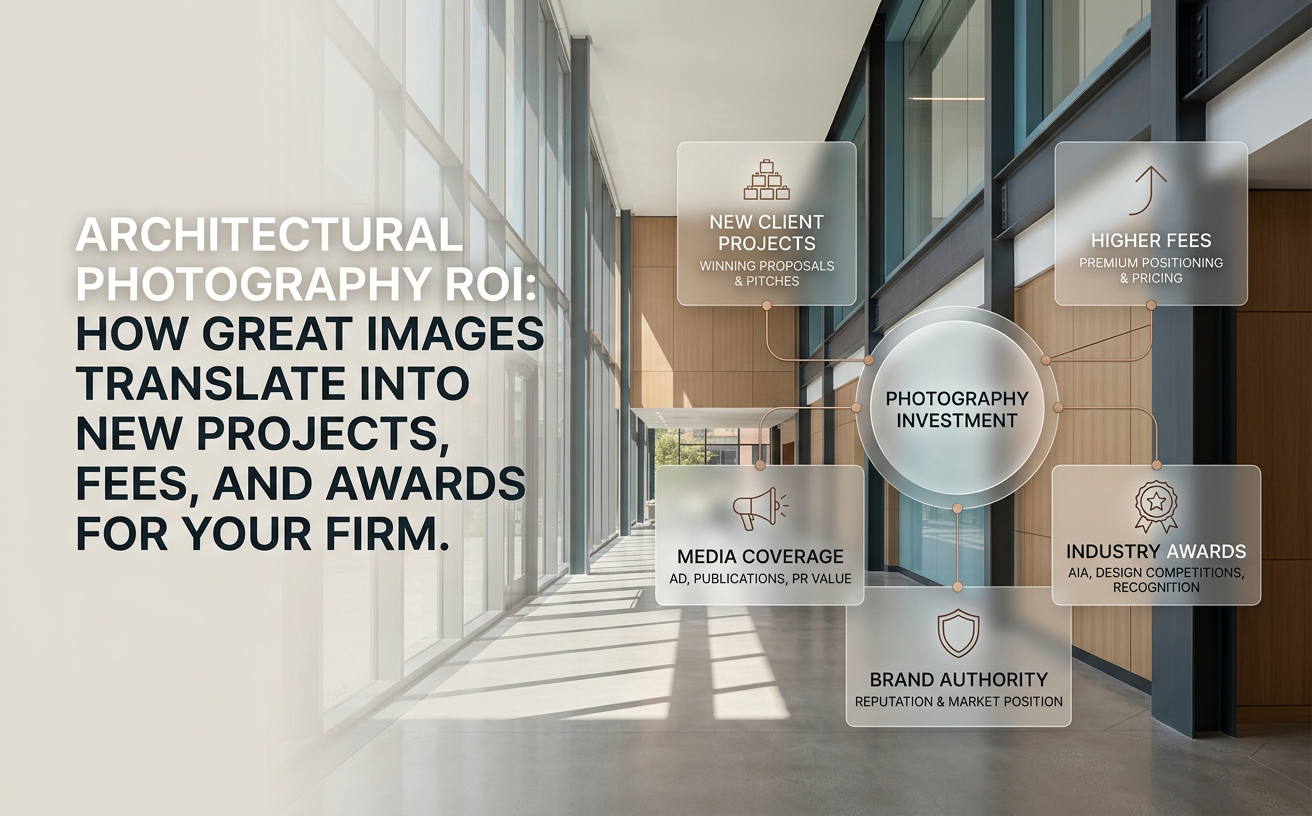 Architectural photography ROI: how great images translate into new projects, fees, and awards for your firm