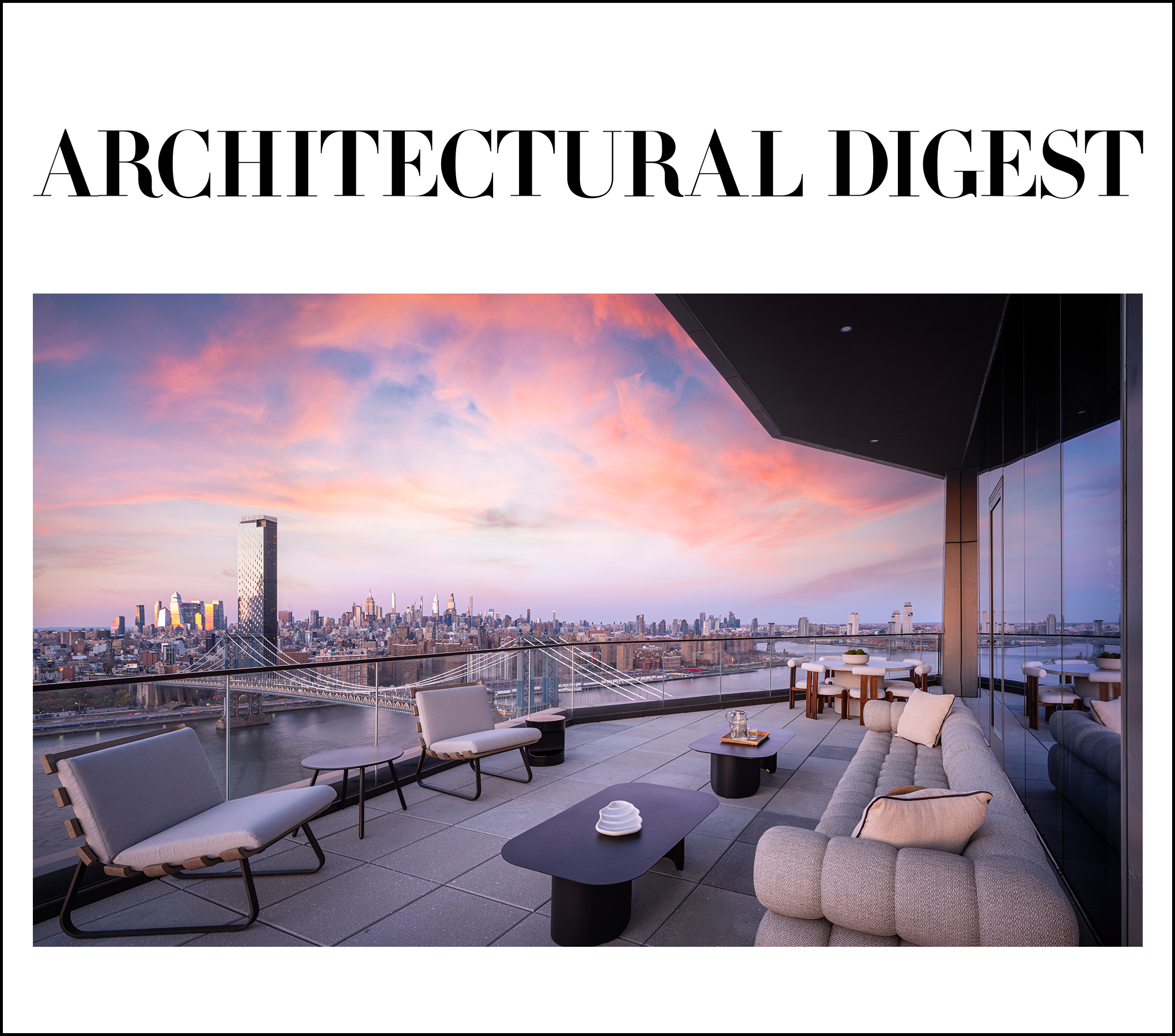 Penthouse at Olympia Dumbo featured in Architectural Digest