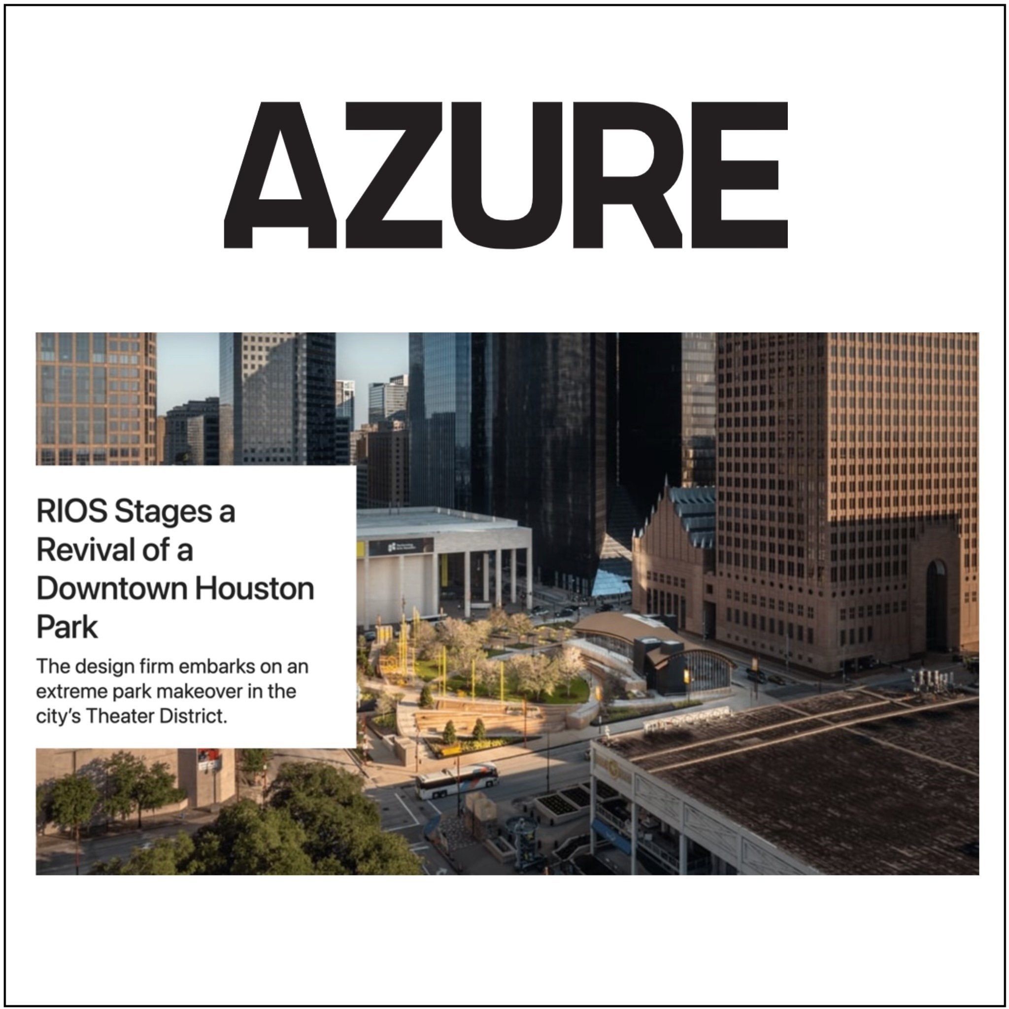 Lynn Wyatt Square in Azure Magazine