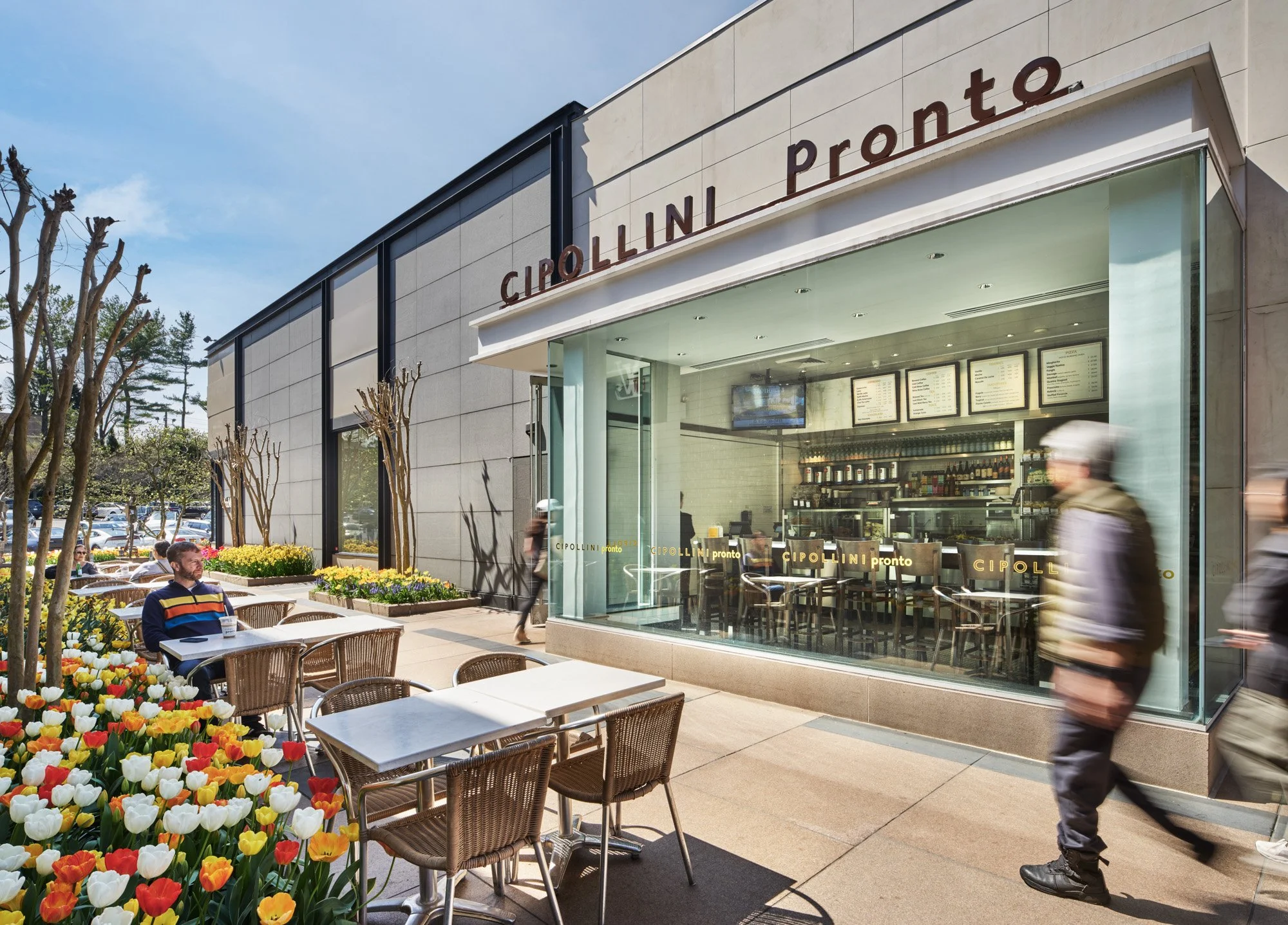 Dining and café experiences at Americana Manhasset — Cipollini Pronta, Youngs Farm Cafe, and outdoor restaurant terrace, luxury retail lifestyle photography, Manhasset NY — Pavel Bendov Photography