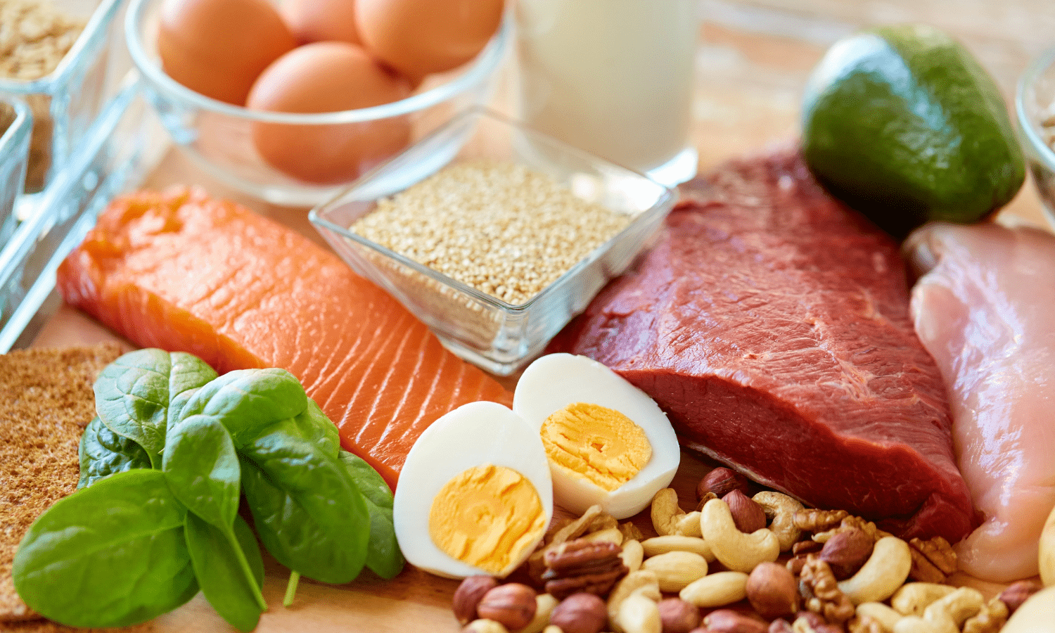 Best Diet for Chronic Kidney Disease featuring various meats and nuts displayed on a cutting board.