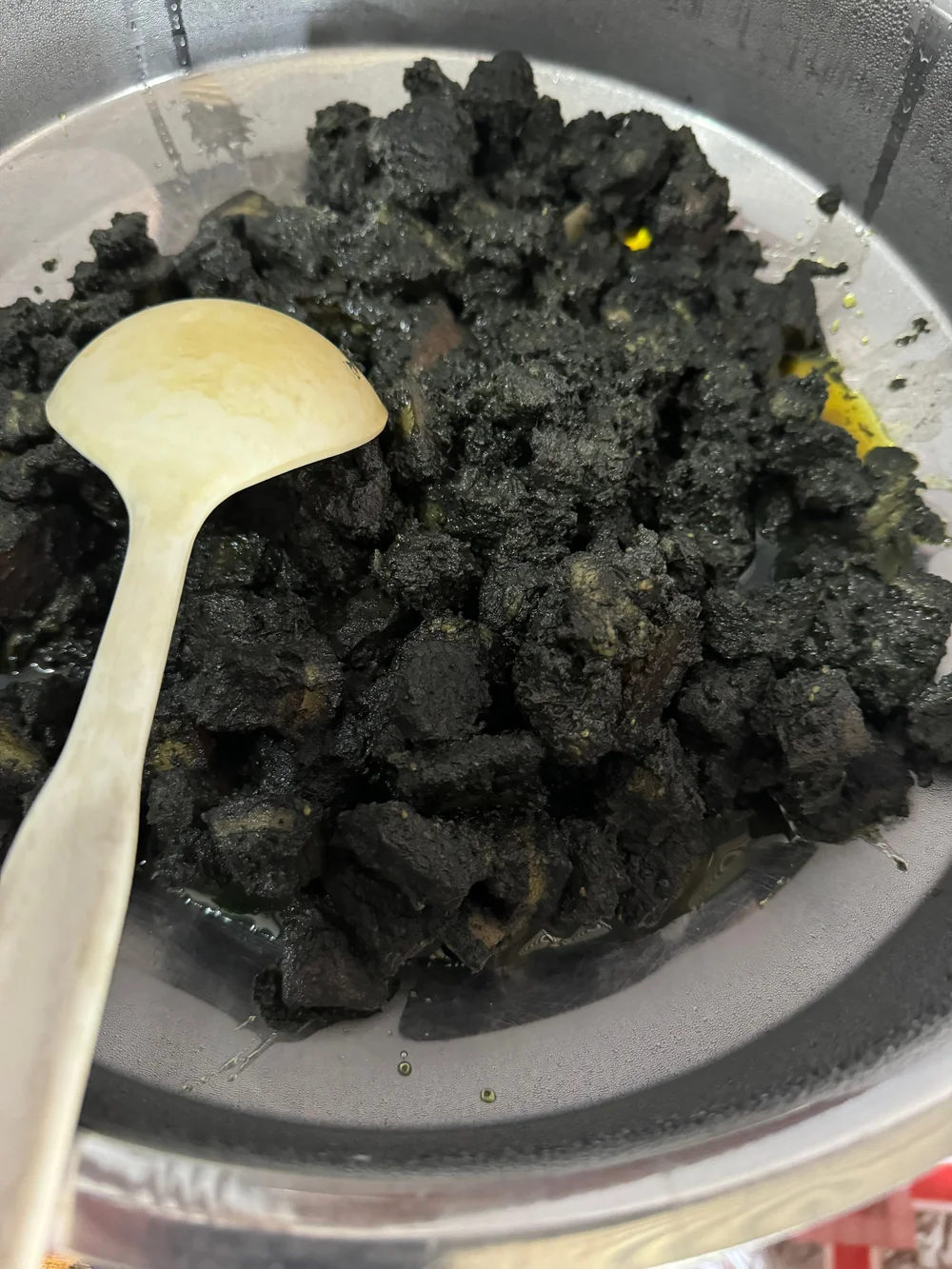 Chicken with black sesame - a Khasi classic