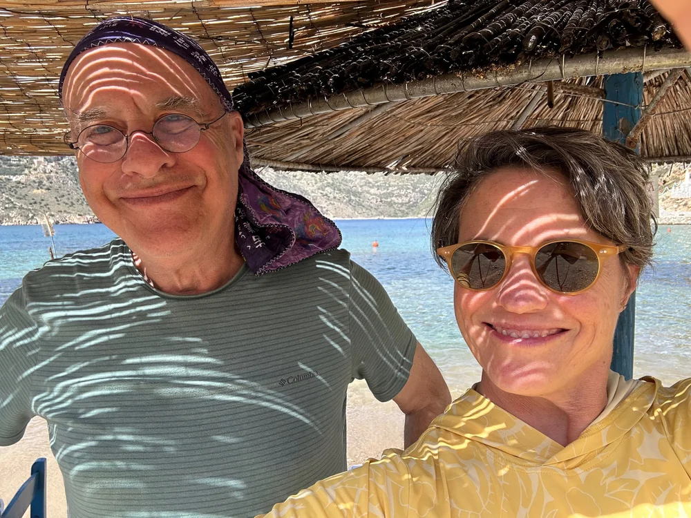 Under our fave tiki umbrellas