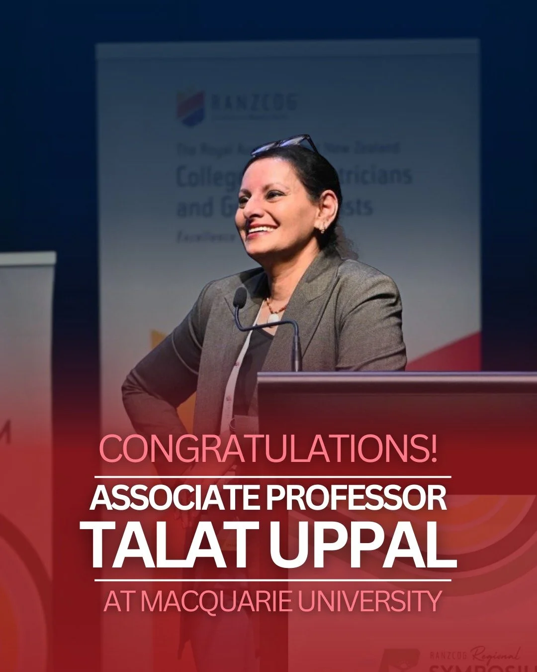 🎉 A proud moment for Women&rsquo;s Health Road 🎉

A huge congratulations to our Director, Associate Professor @talat.uppal , on her academic promotion at @macquarieuni . This recognition reflects her lifelong commitment to advancing women&rsquo;s h