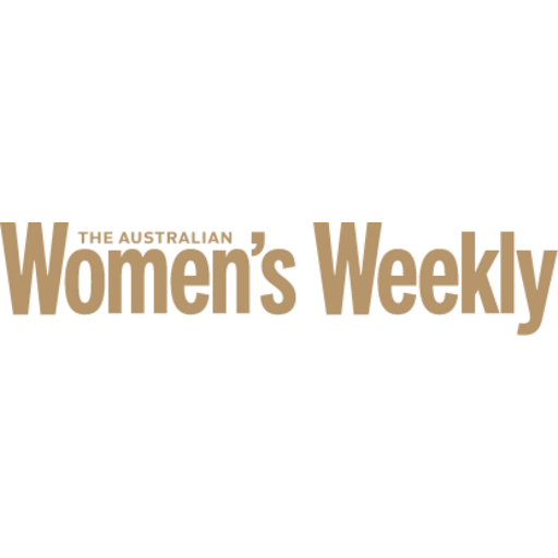 Logo of The Australian Women's Weekly magazine featuring the magazine title in large beige letters on a black background.