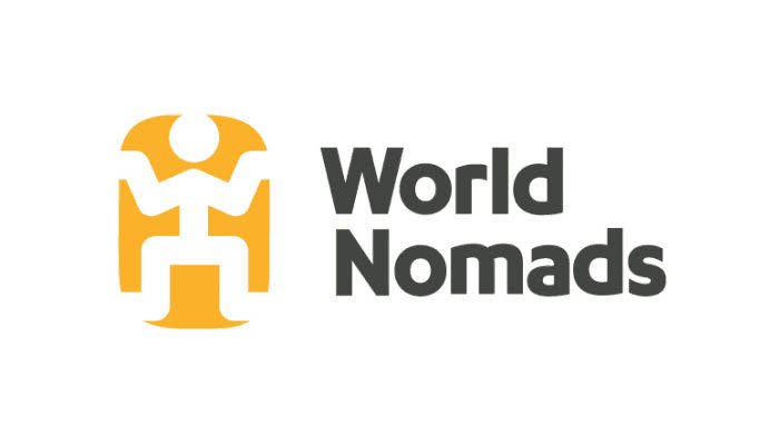 Logo of World Nomads with a stylized icon and black text