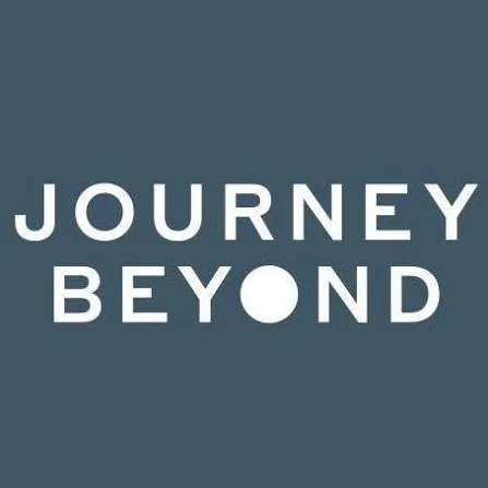 The words "JOURNEY BEYOND" in white capital letters on a dark teal background.