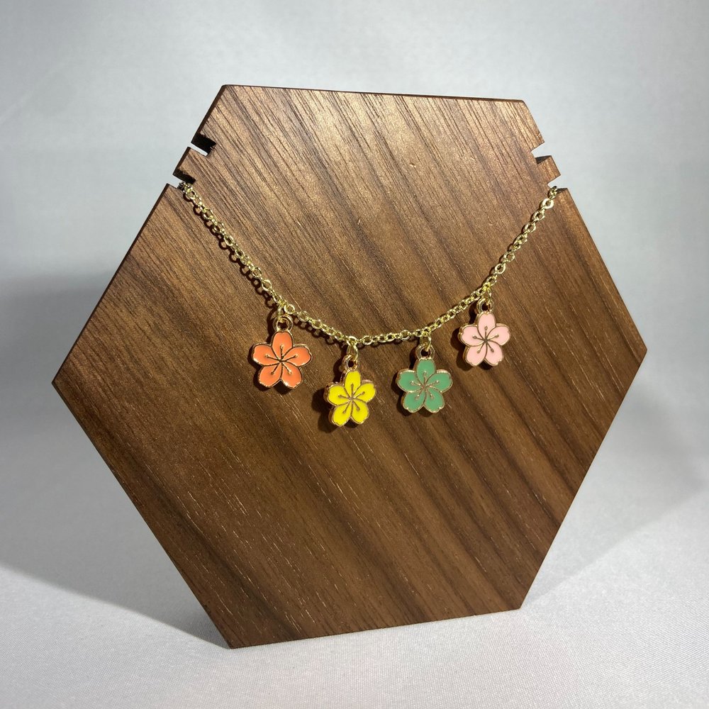 color blossom necklace