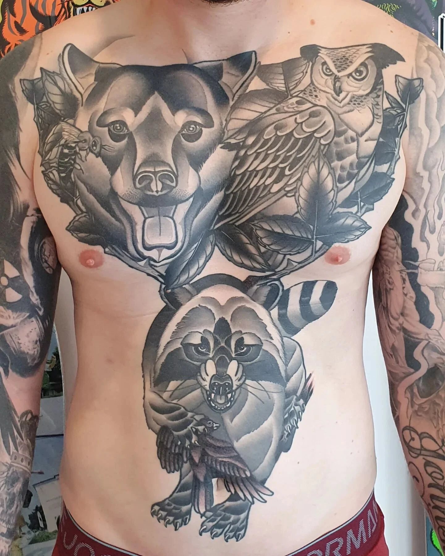 Full front In progress by Bryn. Mostly all healed. Thanks Scott.
WWW.KEEPSAKETATTOO.CO.NZ