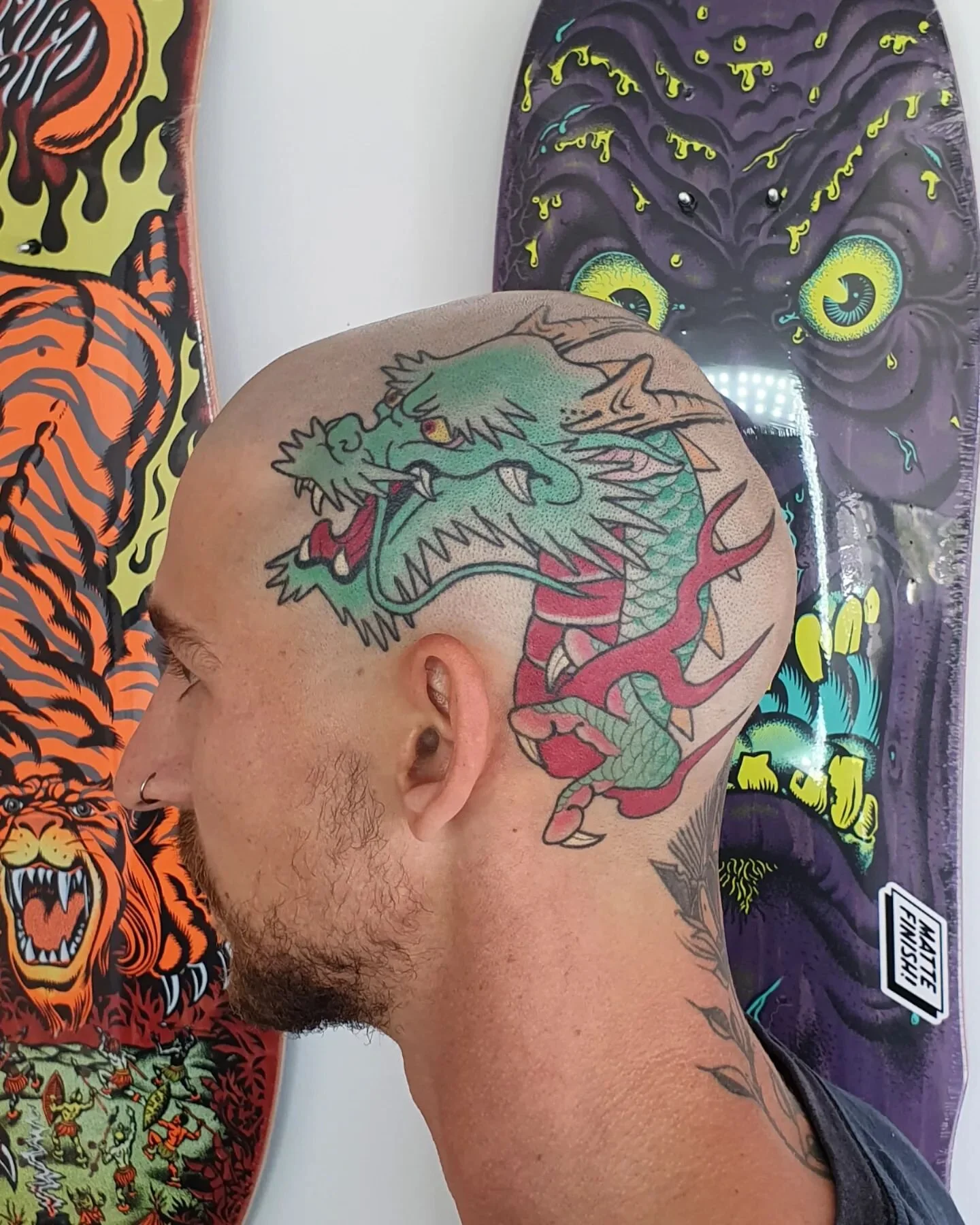 Healed, dragon on the dome for Danny. Looking forward to finishing the other side! Thanks for the trust bro!
WWW.KEEPSAKETATTOO.CO.NZ