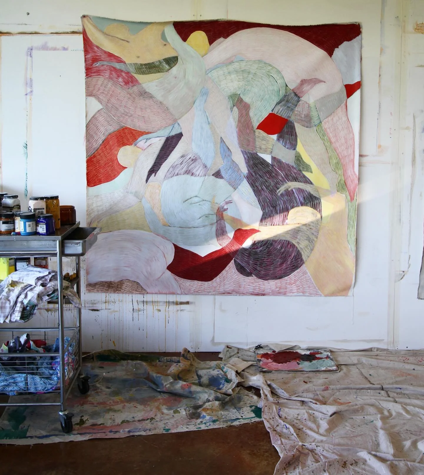 A piece I&rsquo;ve been battling with the last few weeks, but now big mumma might be done&hellip; I&rsquo;ll sleep on it 🫠

#contemporaryart #abstractart #interiordesign