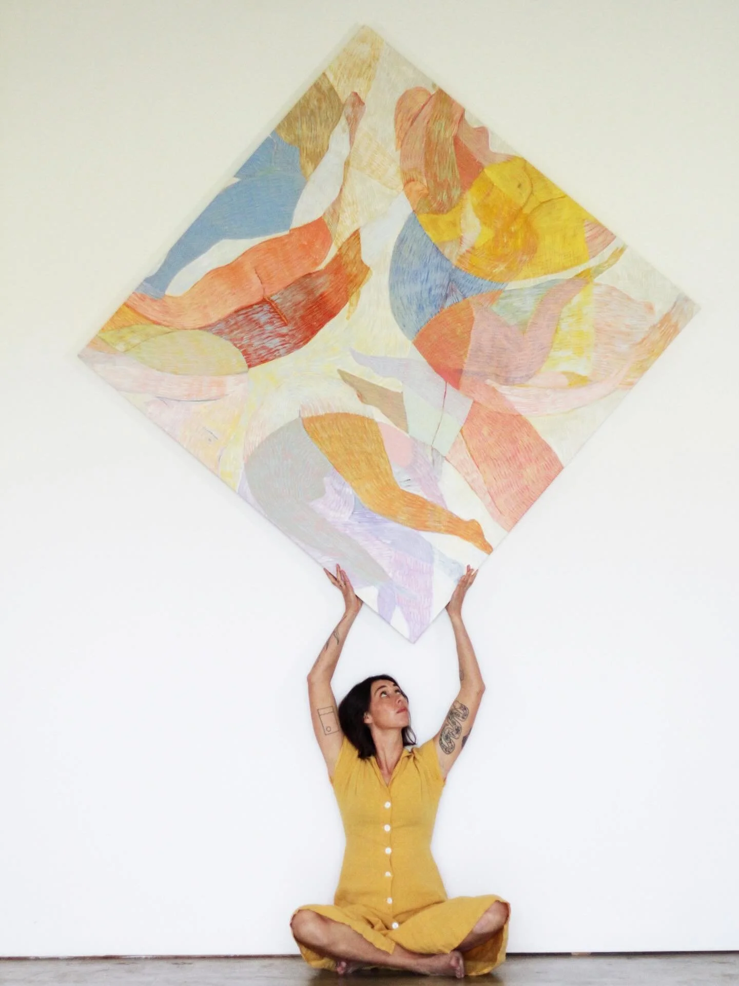 Just giving this shot a moment 💫 I Dream In Colour available @tappancollective 

Photo + Direction: @_hustlewood 

#contemporaryart #abstractart #interiordesign