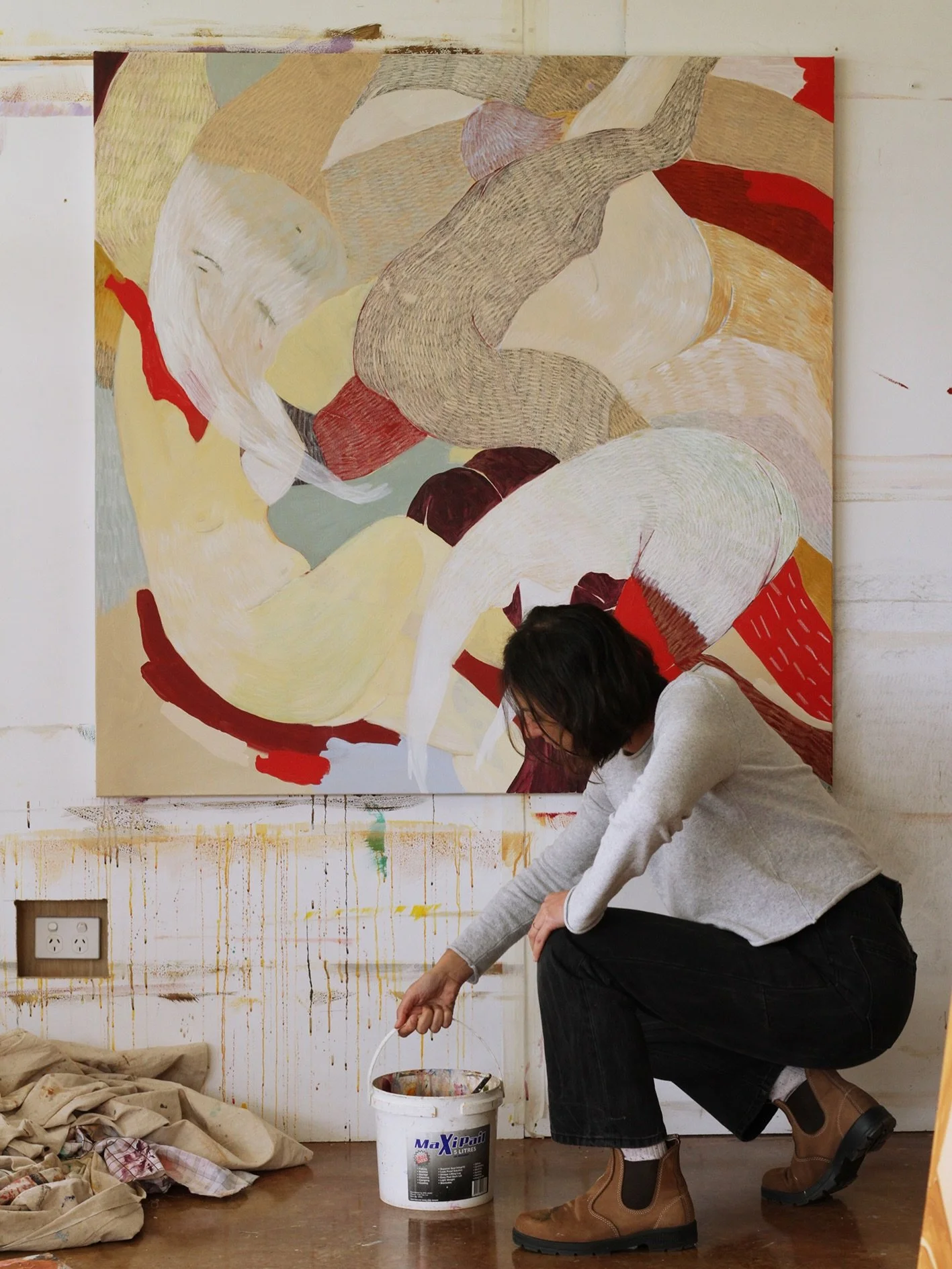 TASTER :: 29.11.25 :: Four original canvas works will be in tomorrow&rsquo;s release including this first slide which is my new fave. Swipe to view all the works 💘 If you&rsquo;d like details or to reserve a piece dm me x 

#contemporaryart #abstrac