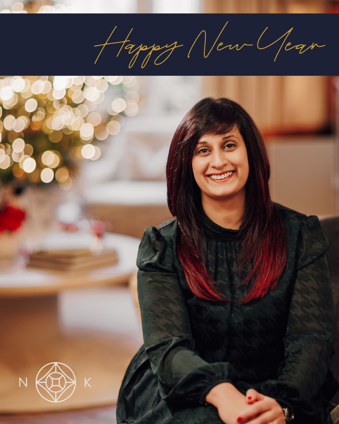 Happy new message from Naureen Khan Event Planner