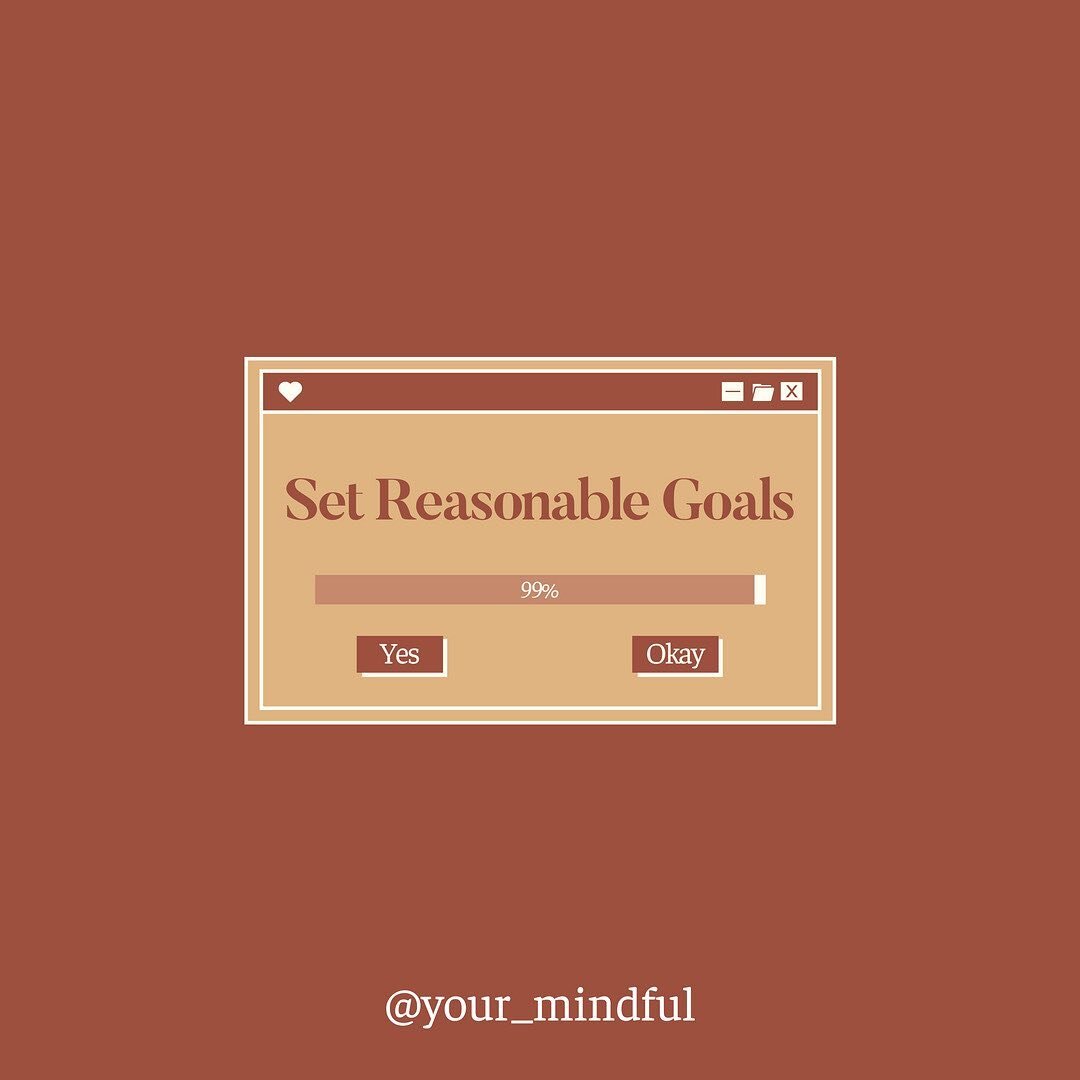 Goals should never be unreasonable. I agree with having a BHAG (Big Hairy Audacious Goal that&rsquo;s basically unattainable) but what we fail to remember is that we don&rsquo;t have to make ALL of our goals BHAGs. 
⠀⠀⠀⠀⠀⠀⠀⠀⠀
Make bite sized goals th