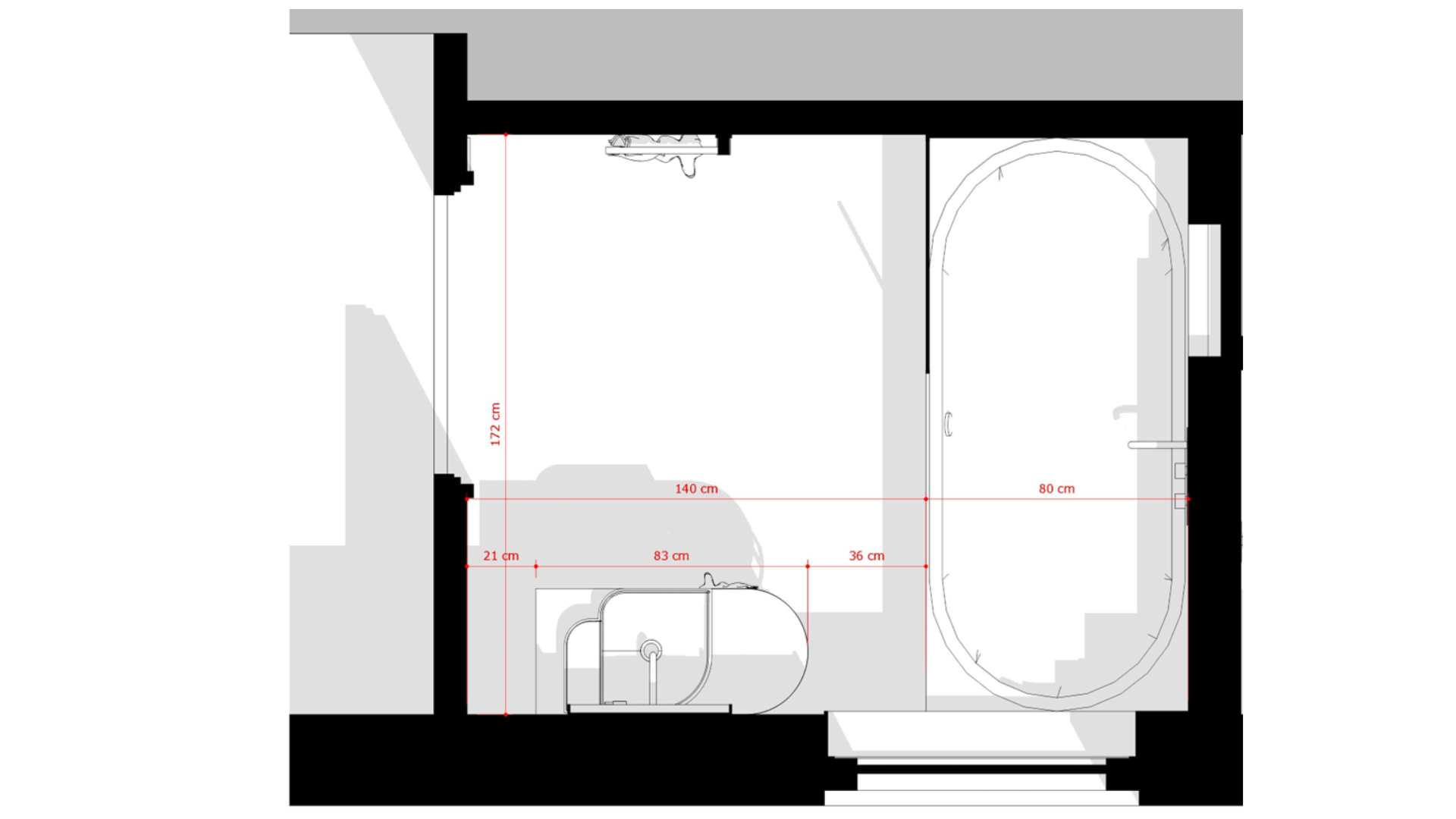 Indeling badkamer ensuite