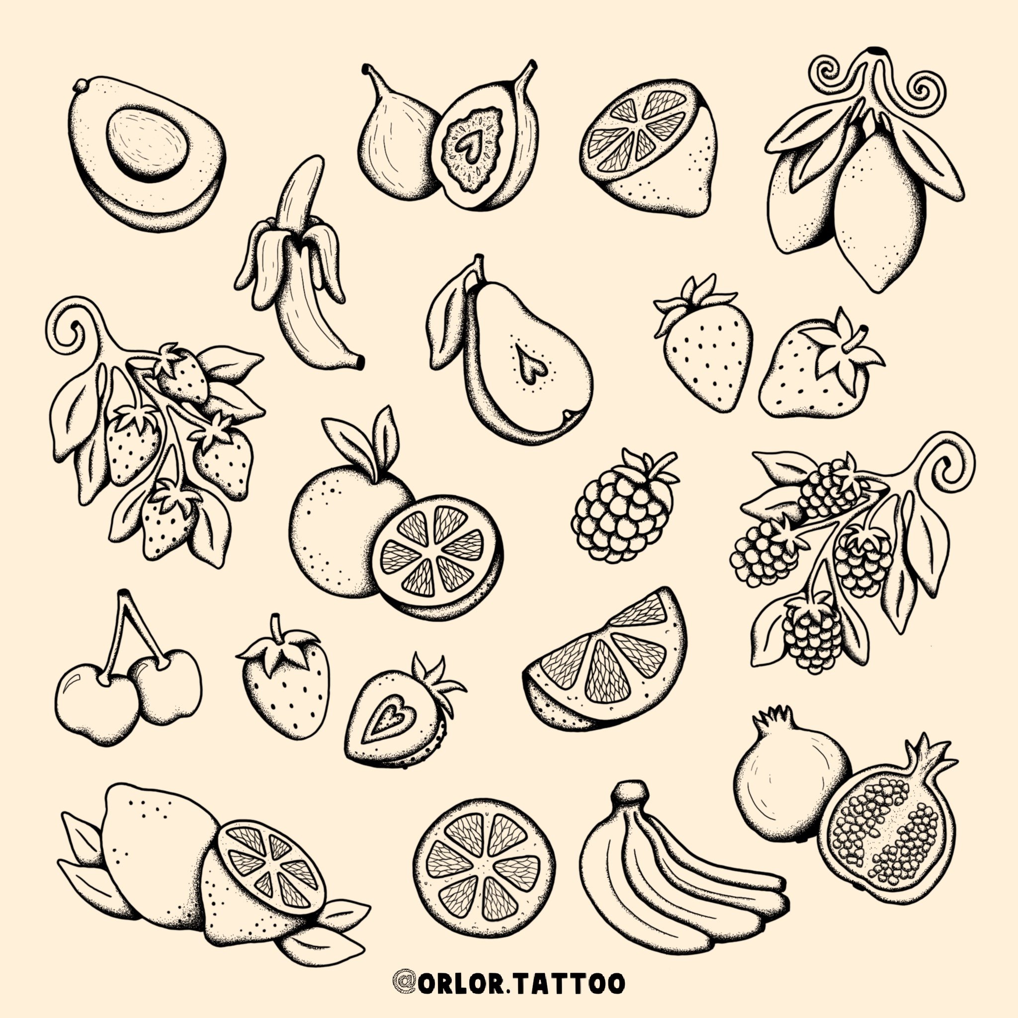 fruit flash print