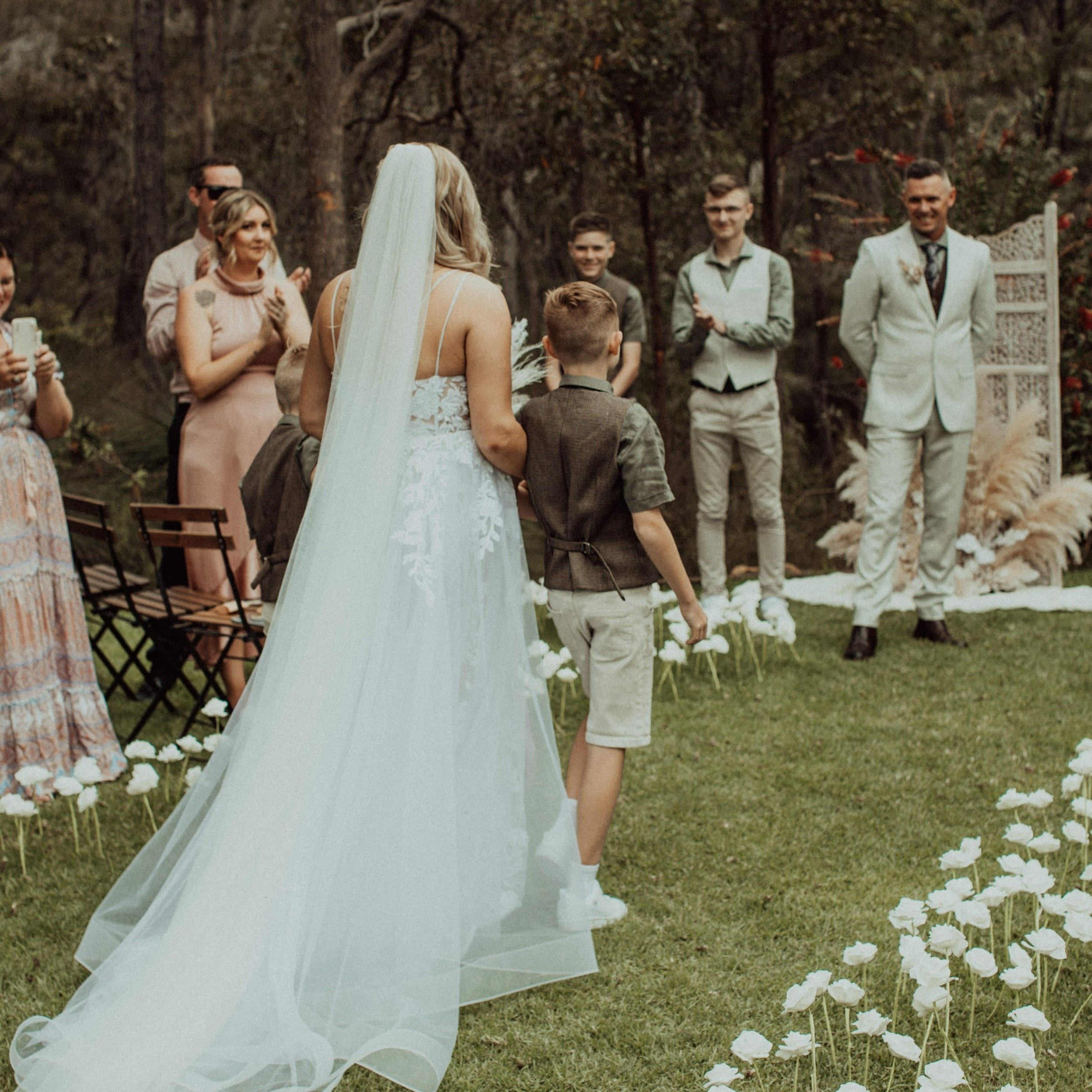 What happens during a wedding ceremony?