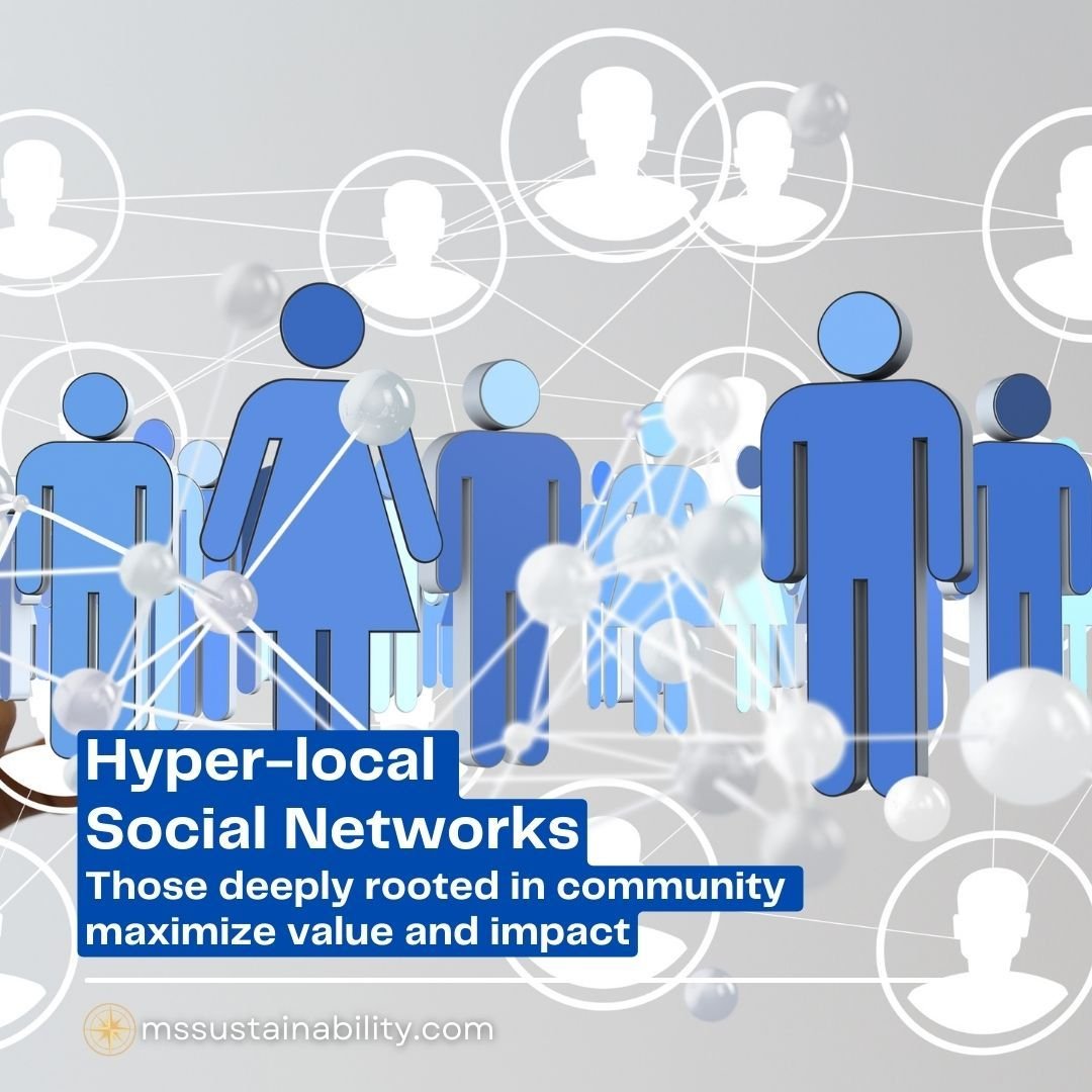As industries shift away from global value chains, hyper-local networks are emerging as a powerful solution to strengthen community connections and increase impact. These networks enable businesses to focus on and connect stakeholders within local co