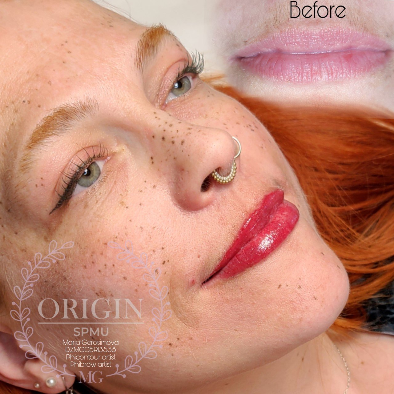 Bright lip blushing