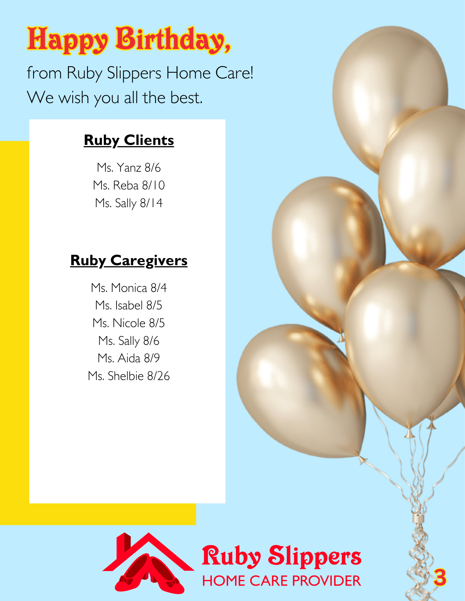 August Birthdays