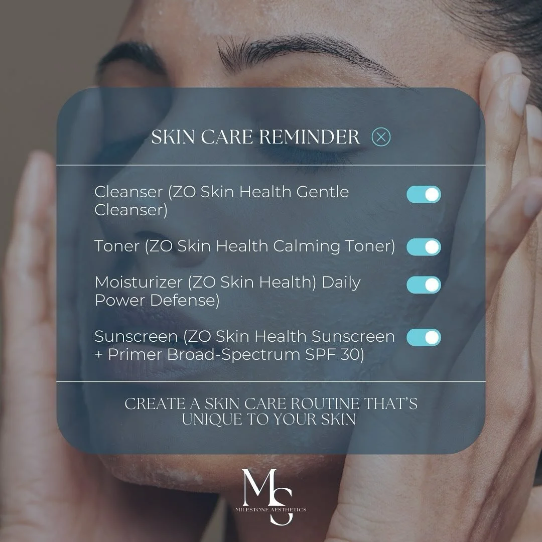 Skin care reminder!! Don’t forget your cleanser, toner, moisturizer and sunscreen! 🤍 ZO Skin Health has products for all skin types, create a skin care routine that works for you! 🧴✨
#zoskinhealth #zoskincare #toner #sunscreen #skincare #ski