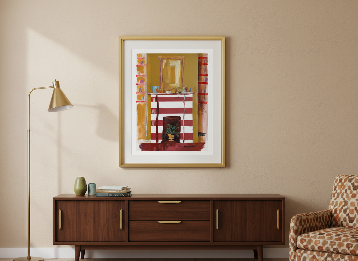 Firefly_Gemini Flash_place the art in a frame in a mid century vintage home. its 22x30- on paper - make it 648789.png