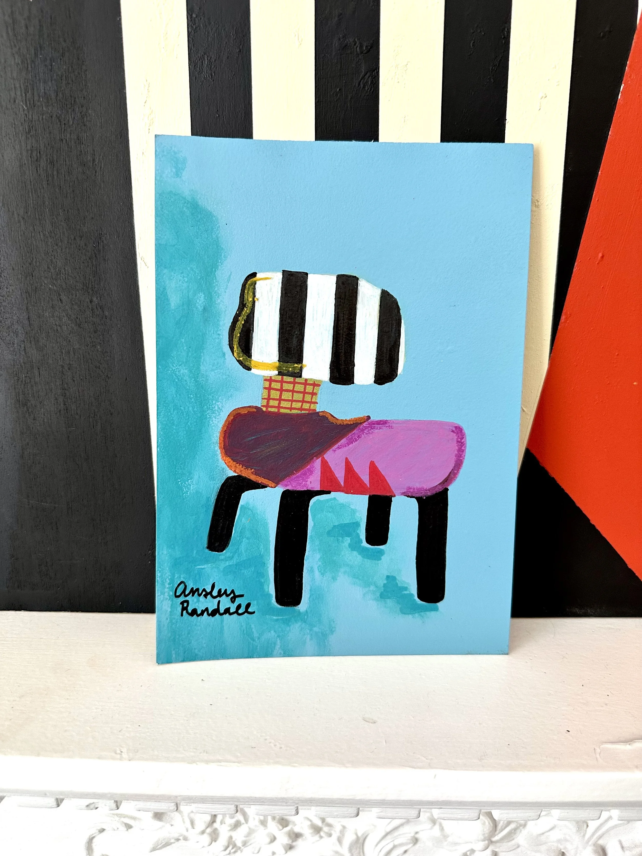 Chair with Blue Background