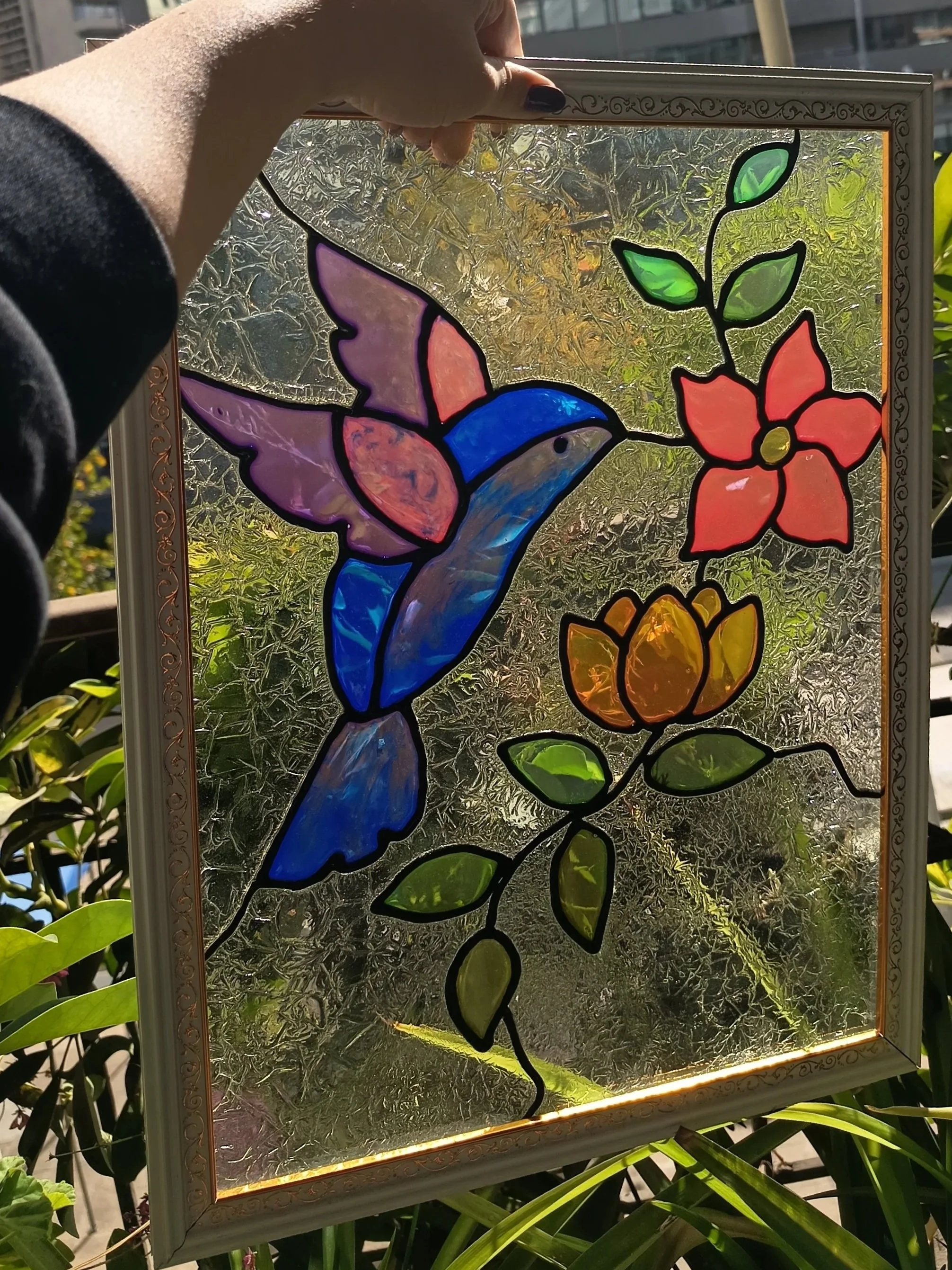Cuadro vitral 30cm x 40cm Disponible $29.990 sin marco. Con marco de madera $39.990