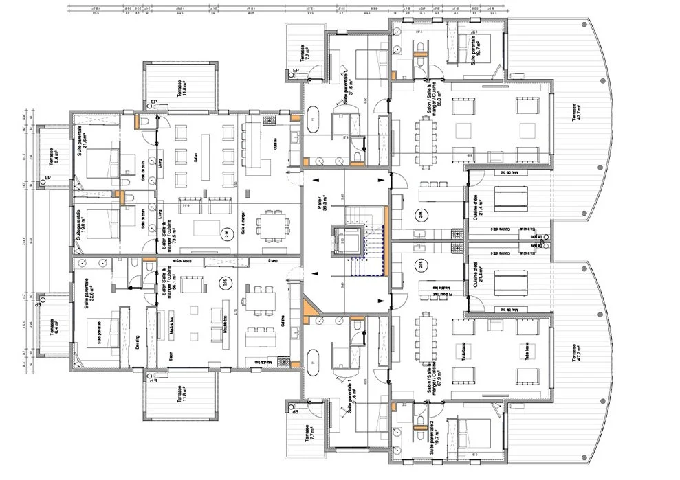 immeuble collectif - logements - plan de niveaux - kuta buildings - Moma architecture