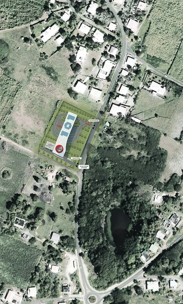 plan de masse - vue aerienne - CIS Marie galante - moma architecture