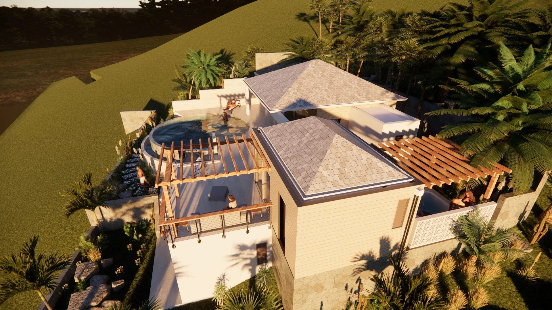 Une vue 3D BIM - Pearl Houses - Lotissement