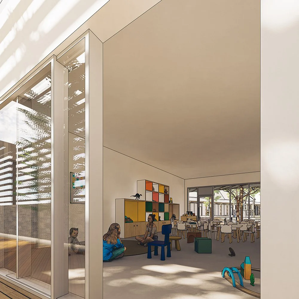 vue d'une classe de maternelle - conception - école saint-jean - moma architecture