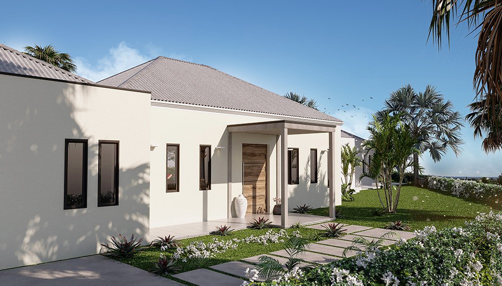Vue-exterieure de la villa Belles Rives - Conception de l'agence d'archicture MoMa en Guadeloupe