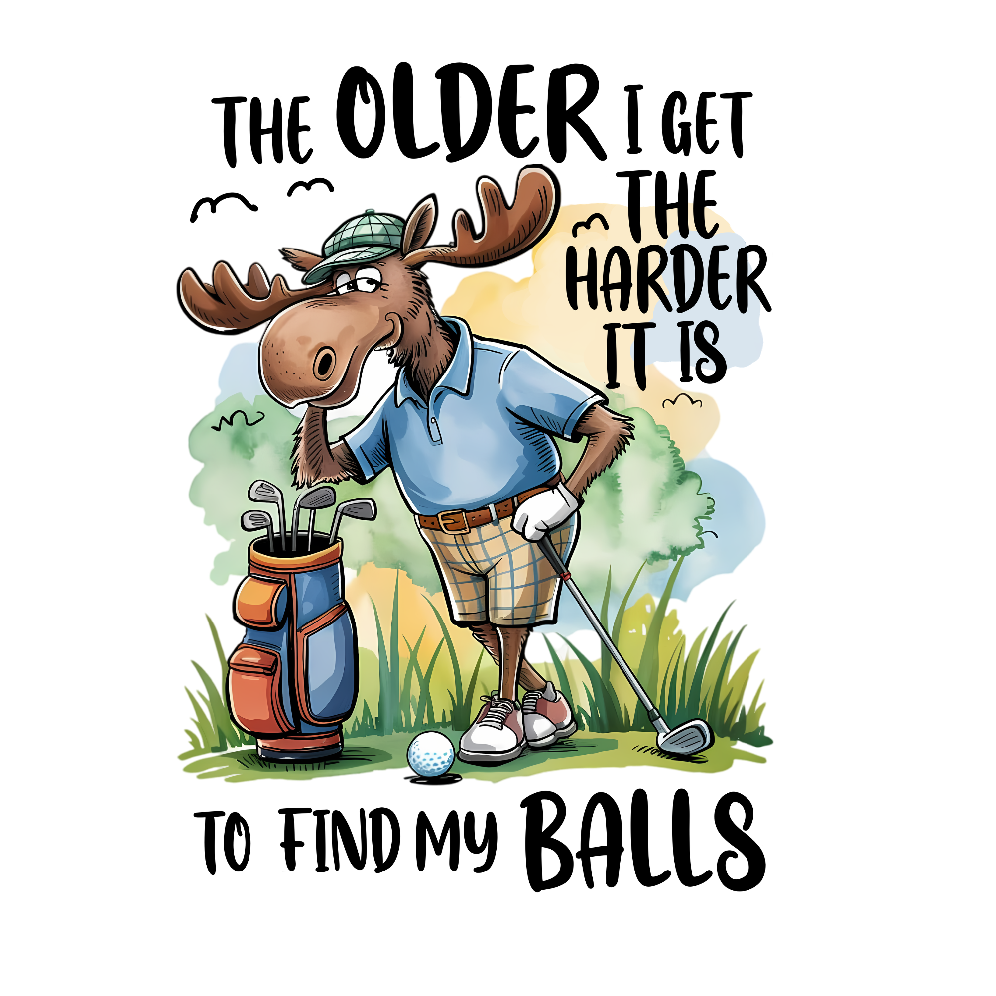 Golf The Older I Get DTF Print