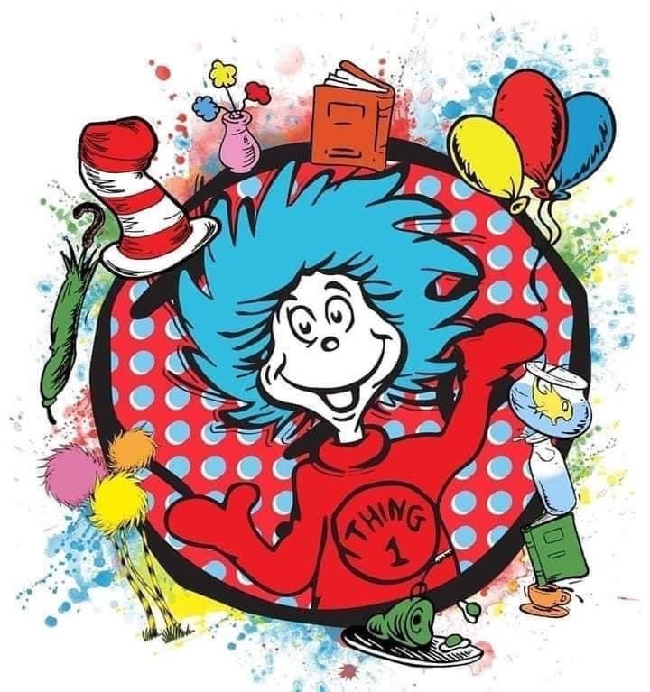 Dr Seuss Image Full Color DTF Print
