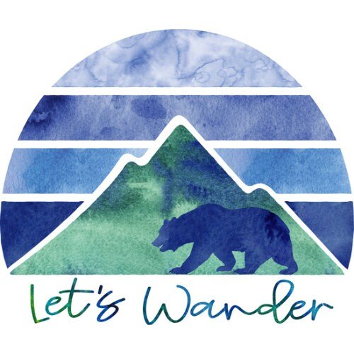 Lets Wander Full Color DTF Print