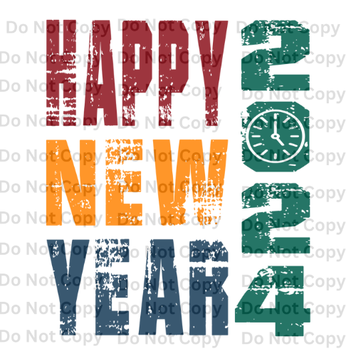 Happy New Year Dark colors