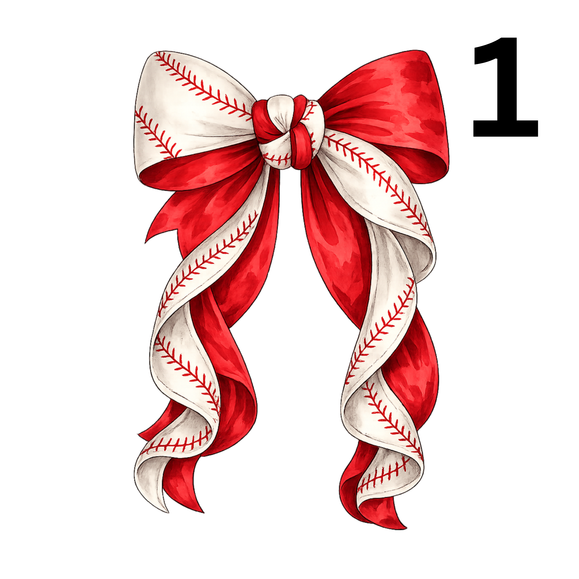 Baseball and Softball Designs Bows, Bats and Bases 9 Images To Choose From DTF Print