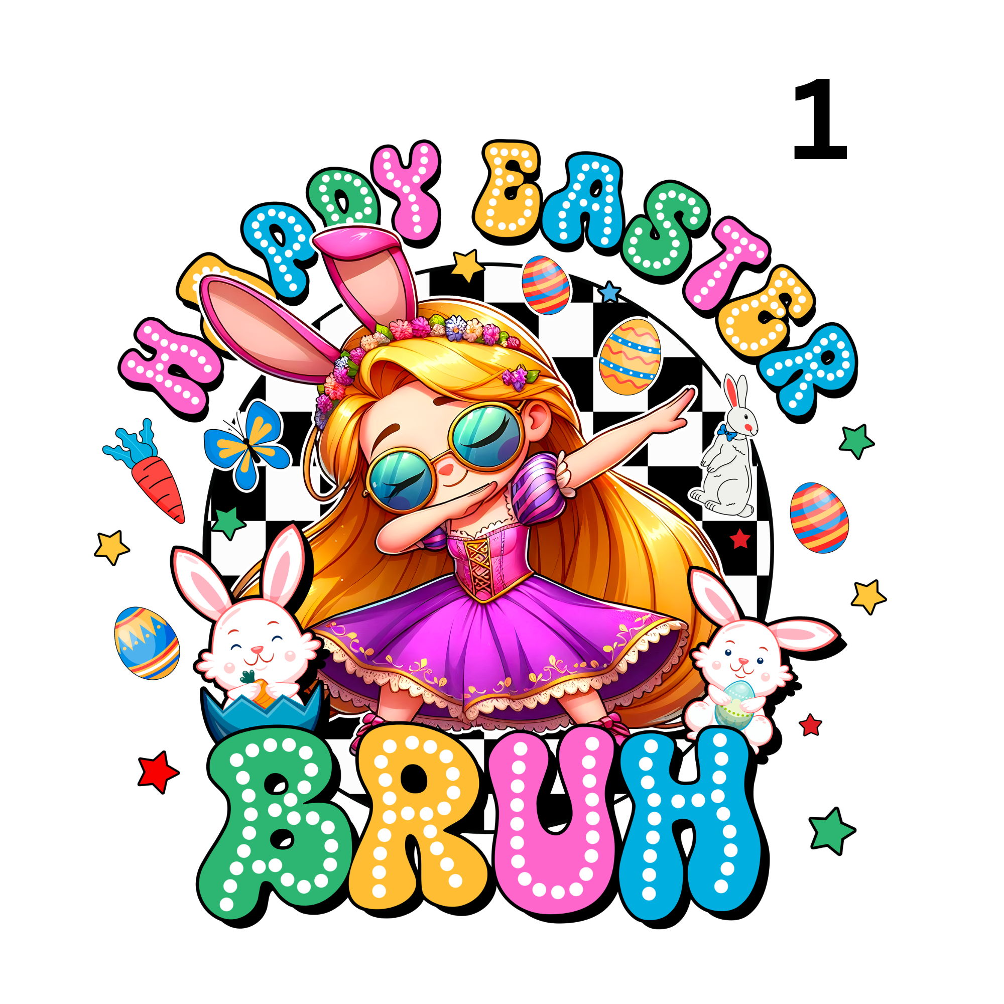 Happy Easter Princesses 7 Design To Choose From DTF Prints