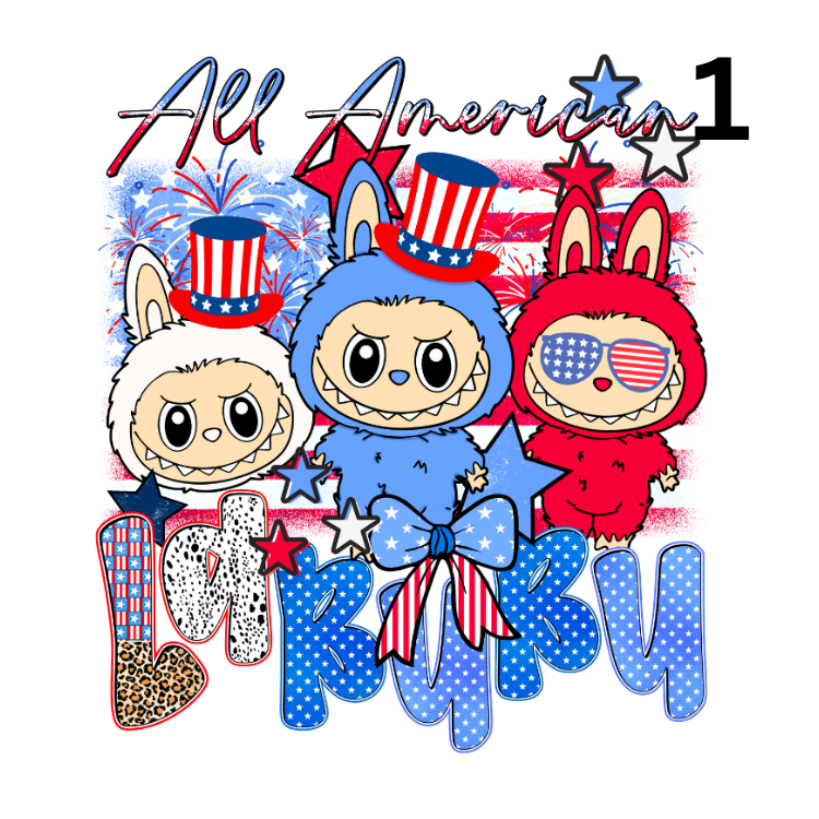 Labubu Choose 1-6 Designs Direct To Film Print, DTF Print, Ready To Press Print For t-Shirts