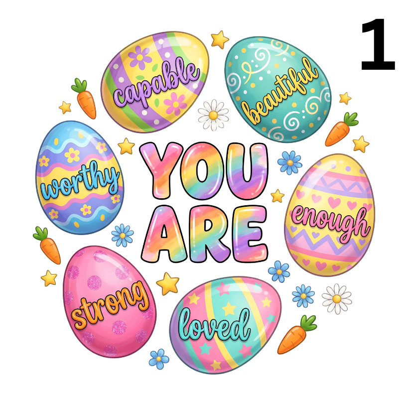 God Says You Are Easter Designs choose 1-2 Designs Direct To Film Print, DTF Print, Ready To Press Print For T-Shirts