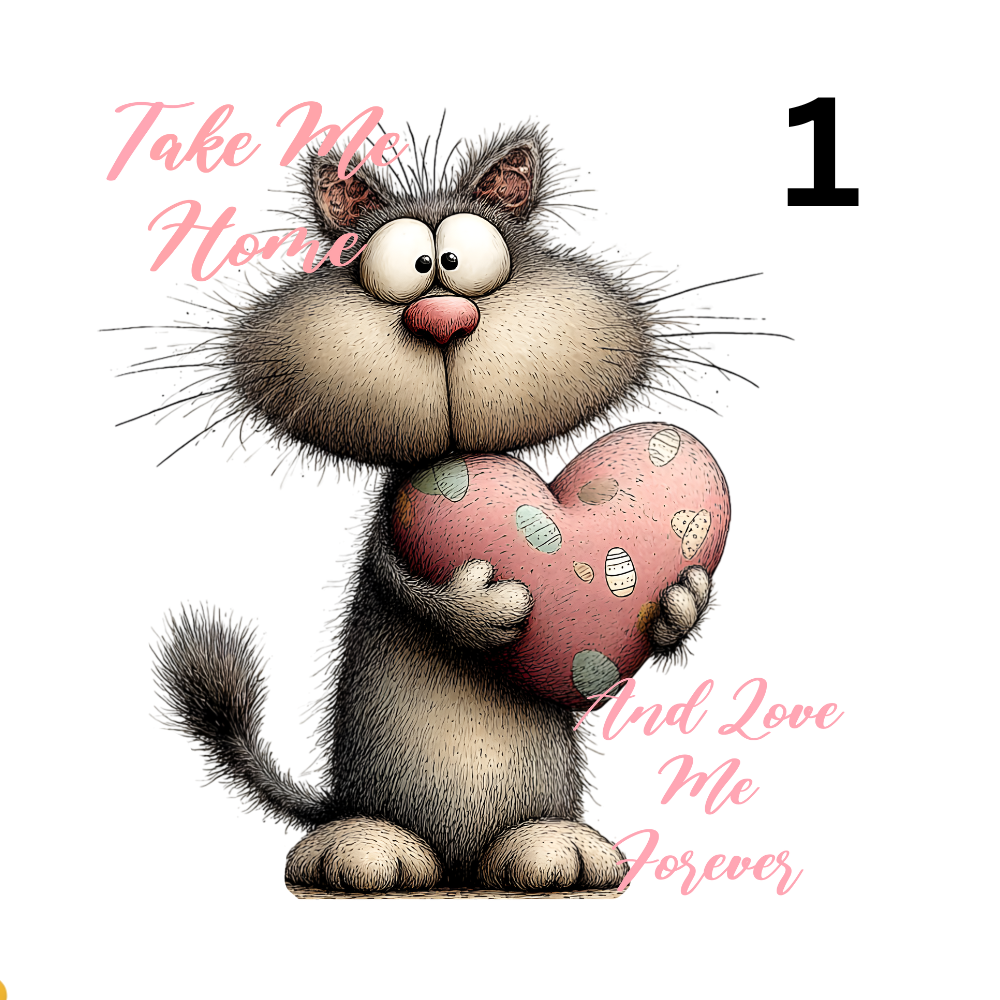 Adopt A Pet Designs Cat and Dogs Choose From 3 Designs Direct To Film Print