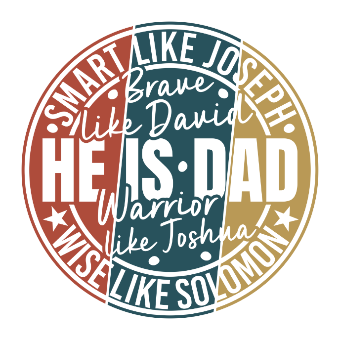 He Is Dad 3 Different Designs To Choose From Direct To film Print, DTF Print, Ready To Press Print for T-Shirts