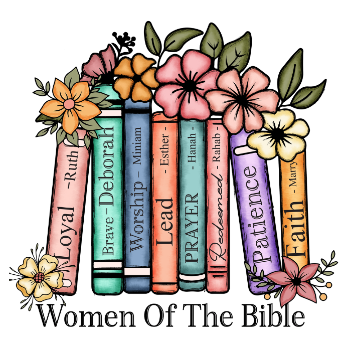 Women Of The Bible Direct To Film Print, DTF Print, Ready To press Print For T-shirts