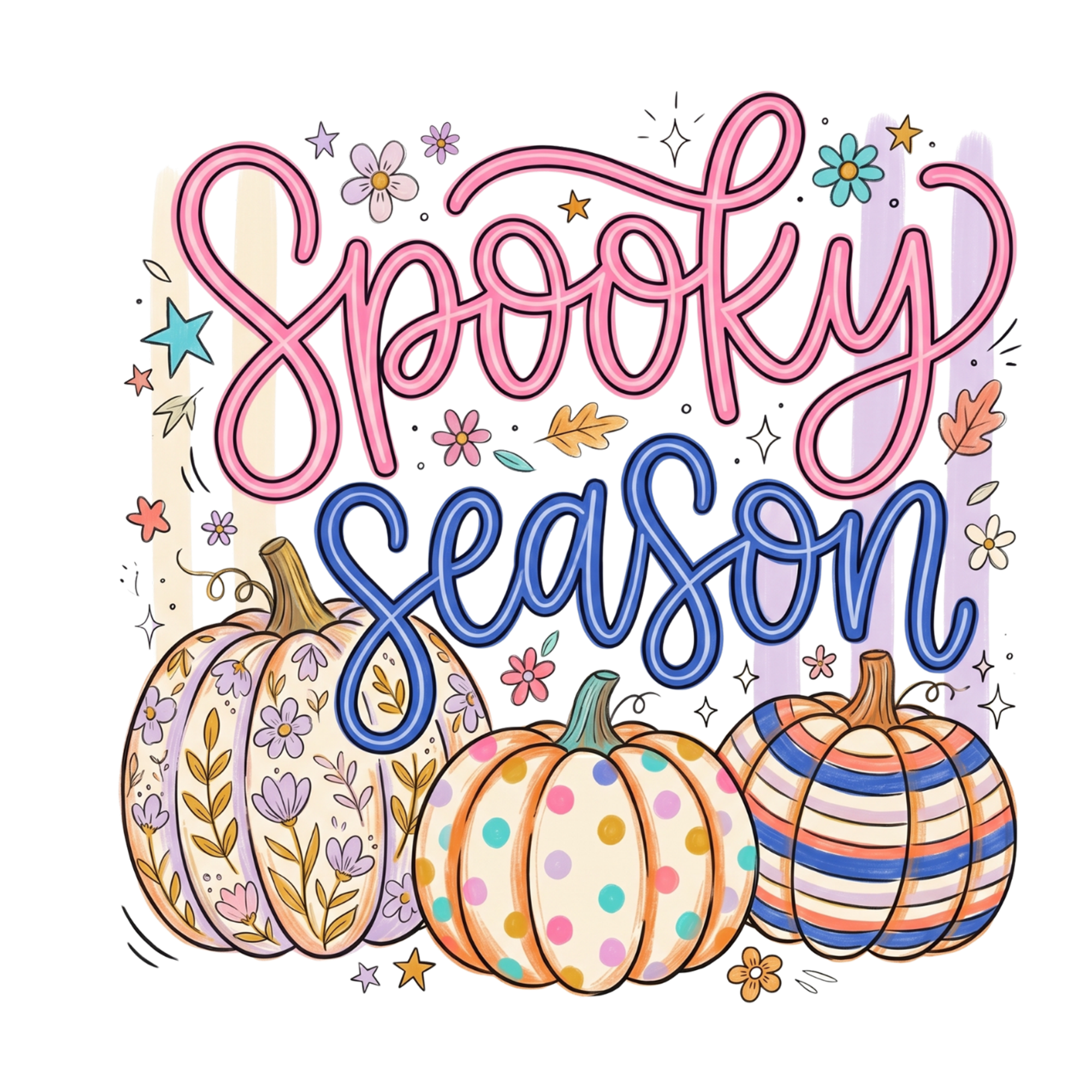 Spooky Season Pumpkins  Direct To Film Print, DTF Print, Ready To Press Print For T-Shirts