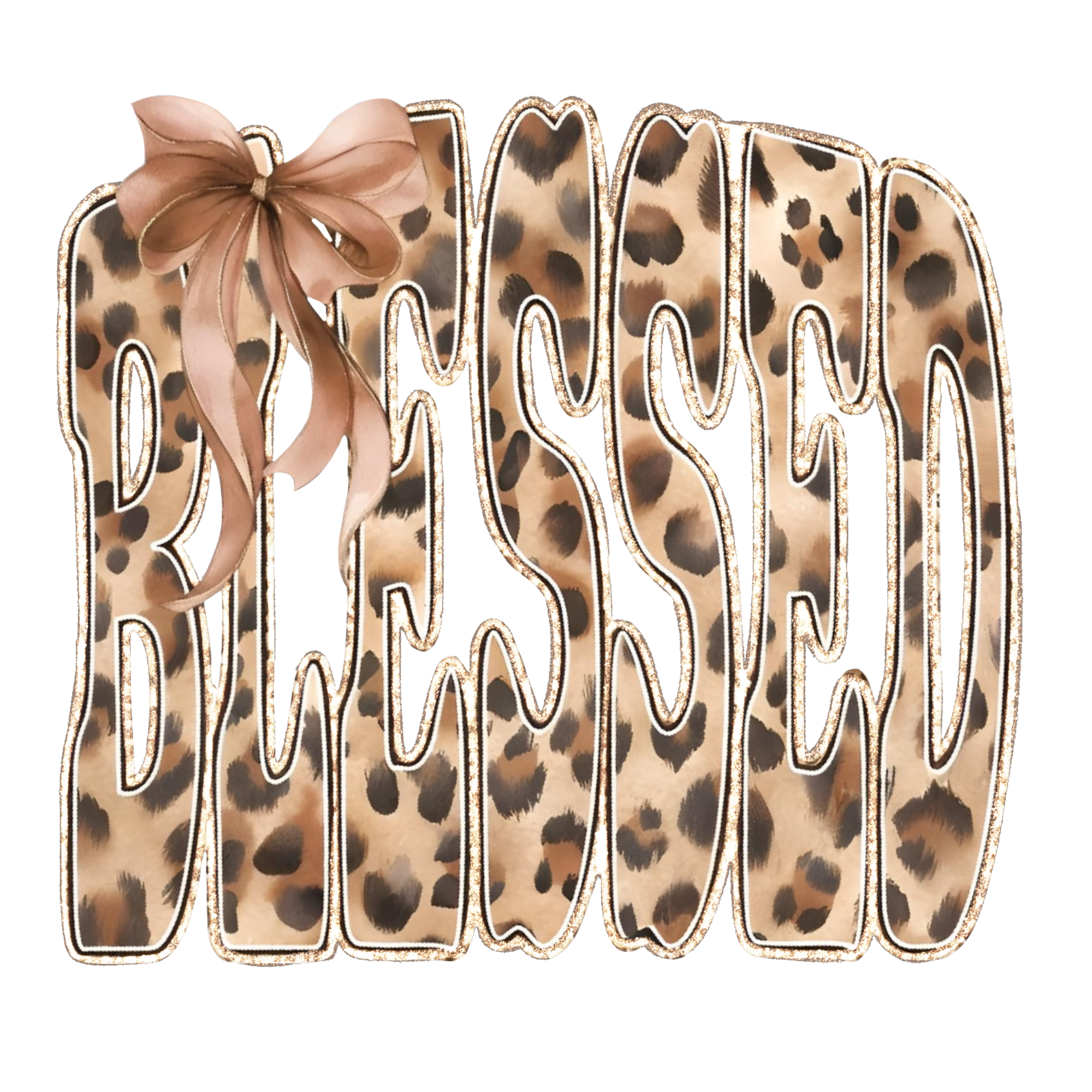 Blessed Leopard Print DTF Print